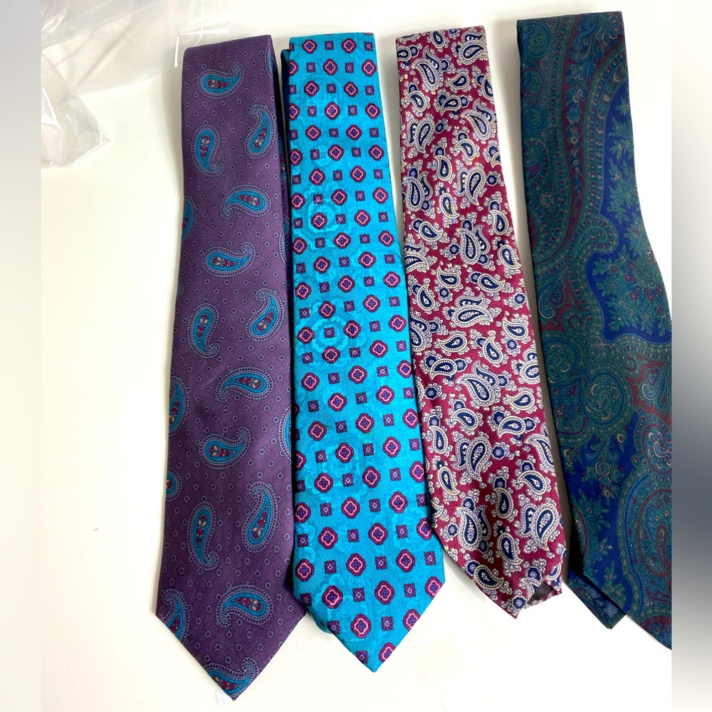 Italian Silk Ties~ Various Brands set of Four (4)